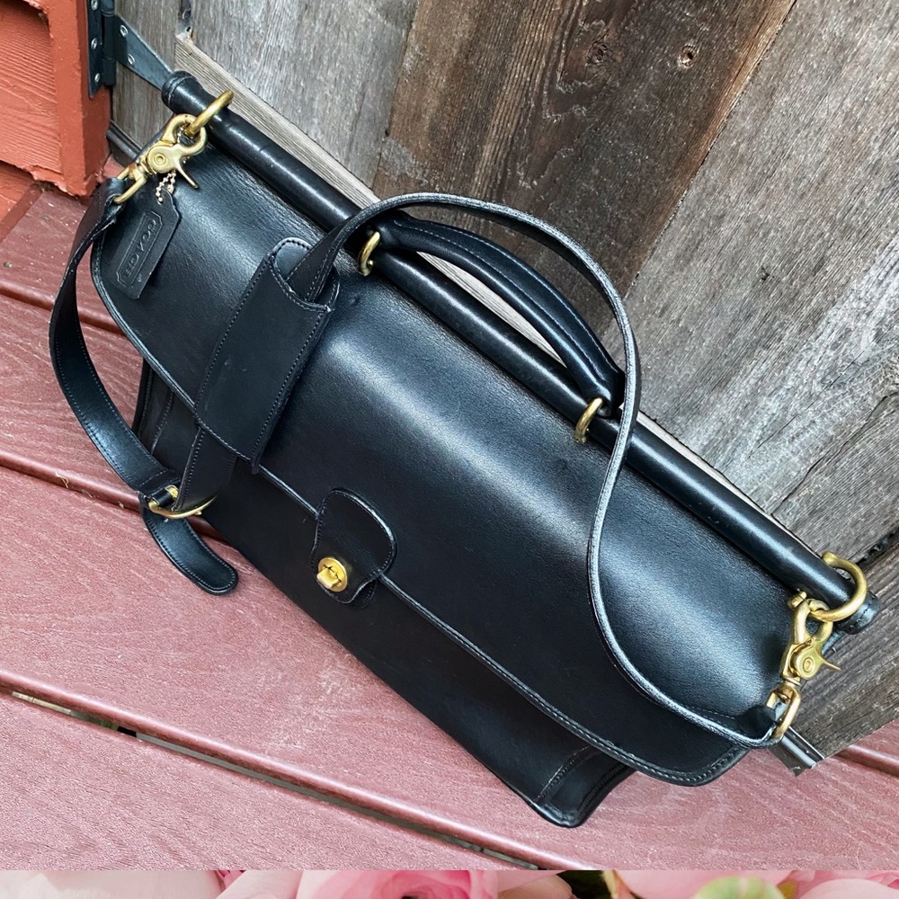 VINTAGE COACH BLACK BEEKMAN BRIEFCASE 5266 - Picture 5 of 16